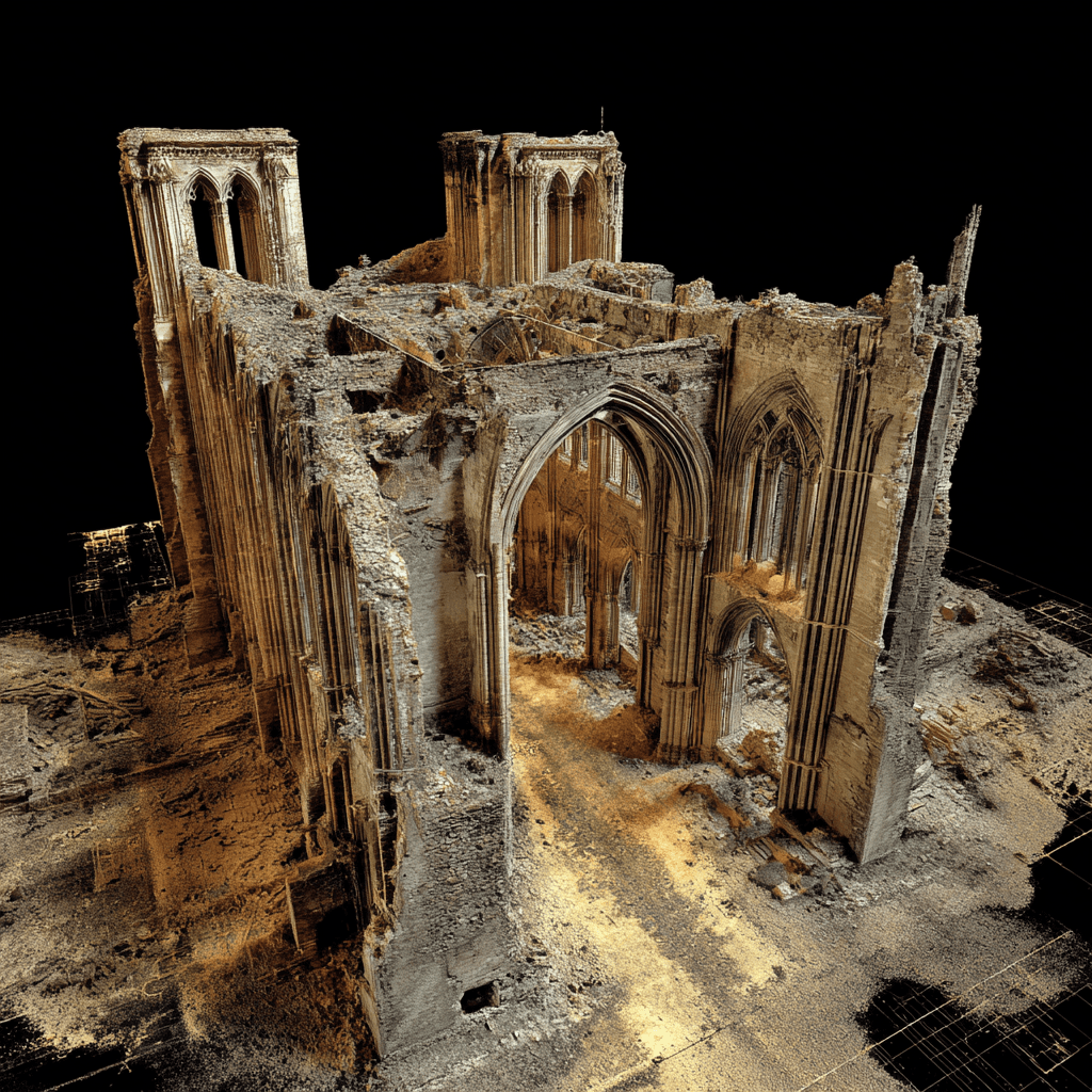 3D Point cloud scan of a cathedral